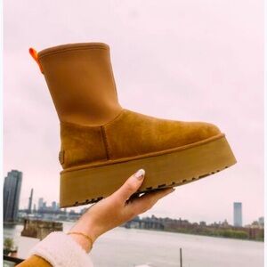 UGG Classic Dipper Platform UggPlush Lined Suede Boots New